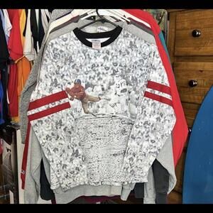 Vintage 90’s RARE Athletic Works AOP Football Sweater Size‎ XS